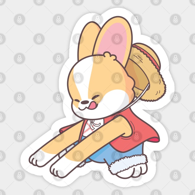 Corgi D. Luna Sticker by XEENYEE